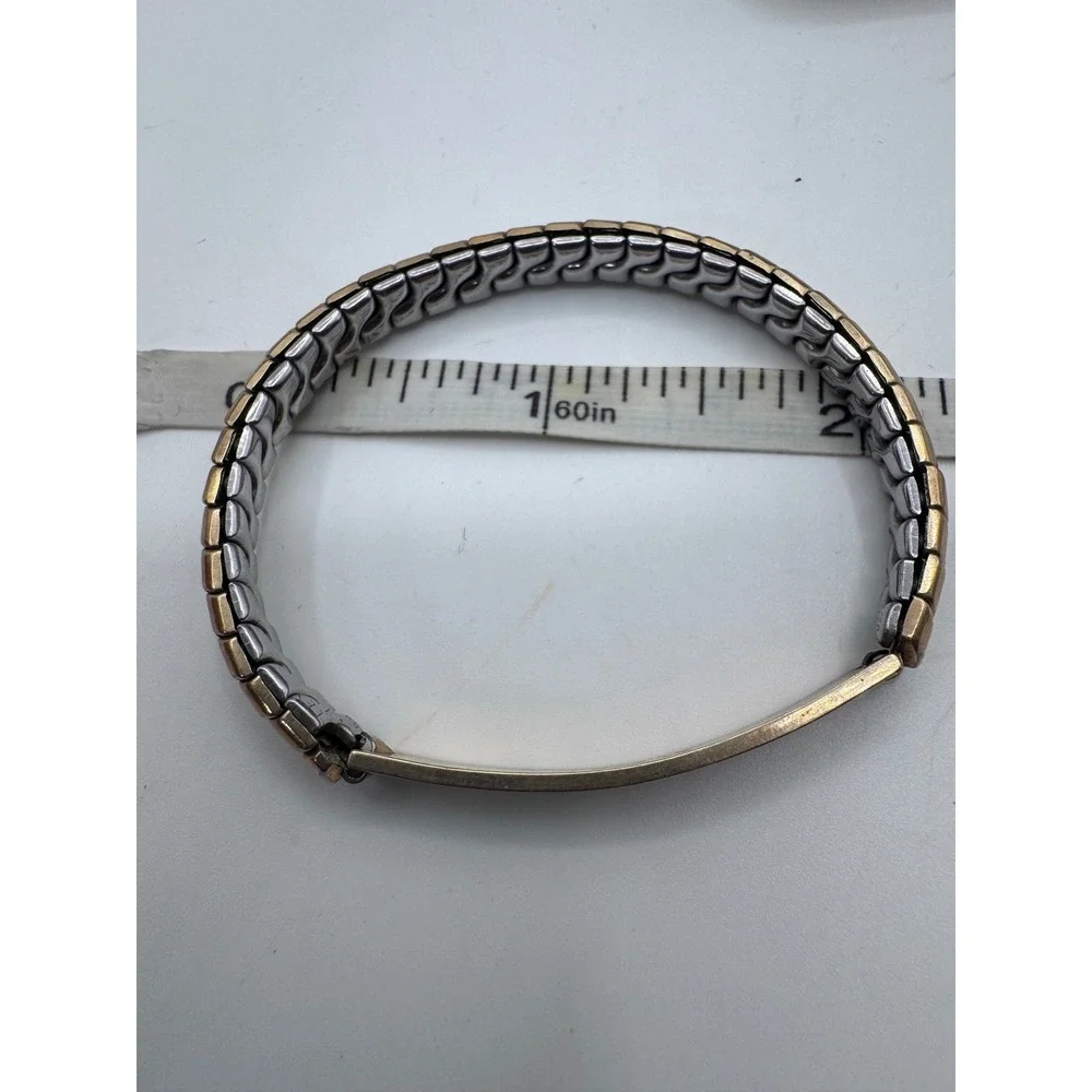 Vintage Flex-Let Flex-Ident 10KT Gold Filled ID Bracelet‎ Engraved Duane/Merle